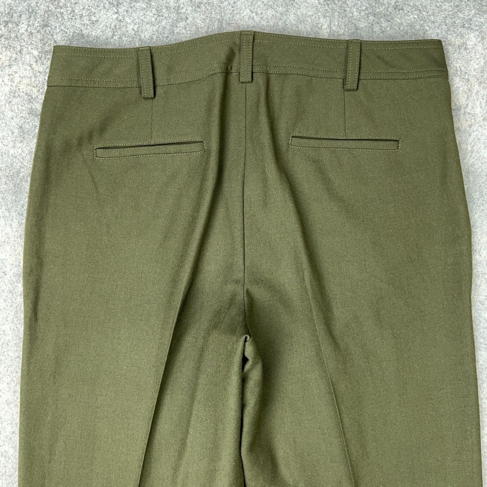 Olive Green Wide-Leg Women's Trousers - Picture 8 of 13